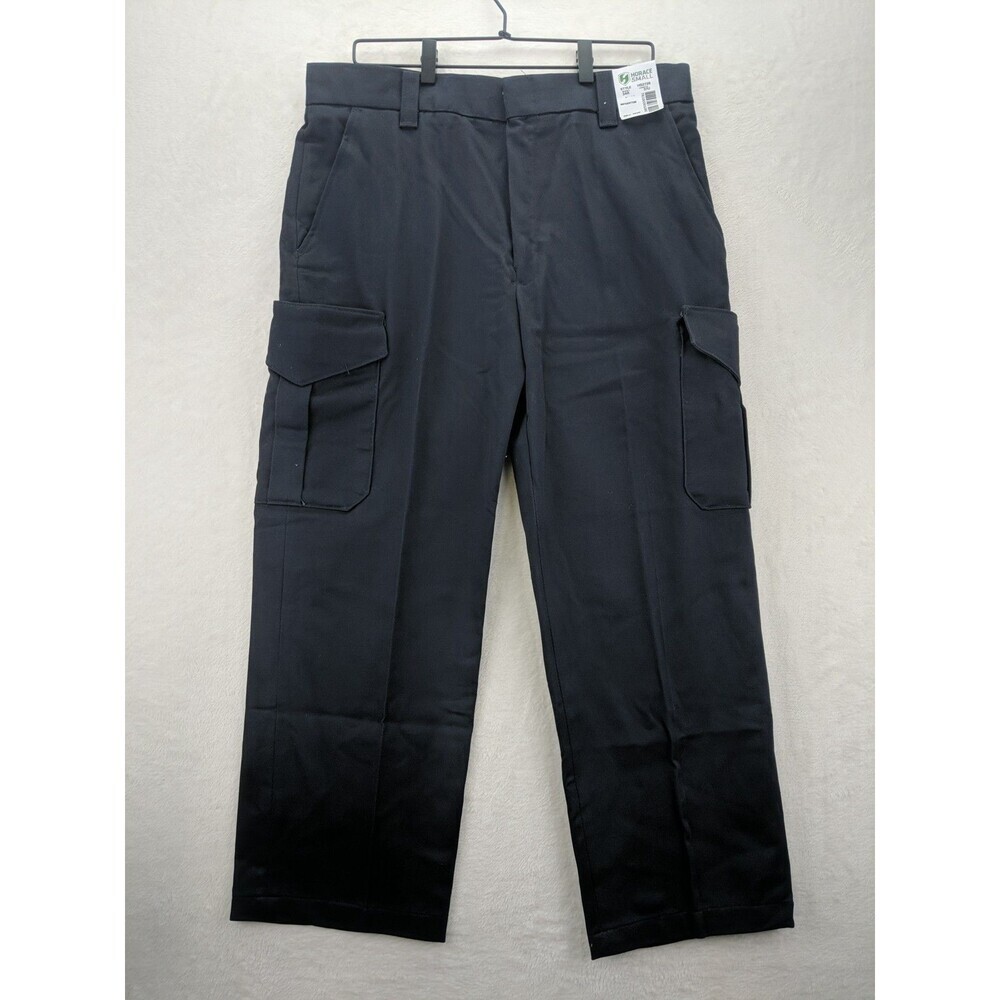 HORACE SMALL HS2726 MENS 34R x 37U 100% COTTON 6 POCKET CARGO PANTS NAVY NWT